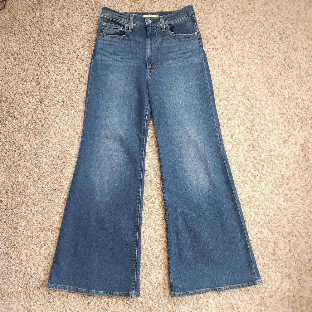 Levi's Ribcage Bell Womens 30 Blue High-Rise Jeans